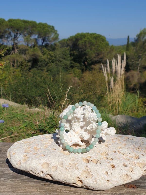 bracelet boule 6mm amazonite