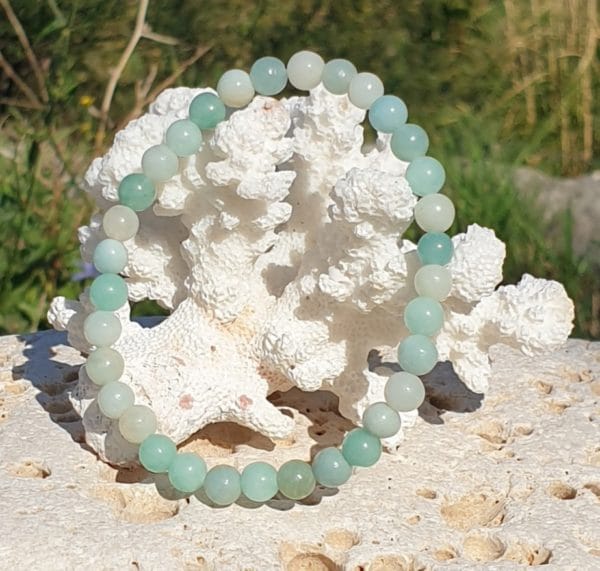 bracelet boule 6mm amazonite