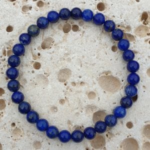 bracelet boule 6mm lapis lazuli