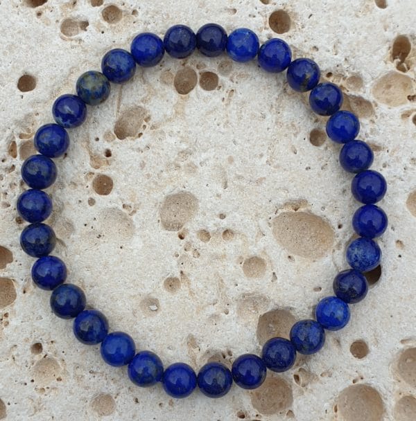 bracelet boule 6mm lapis lazuli