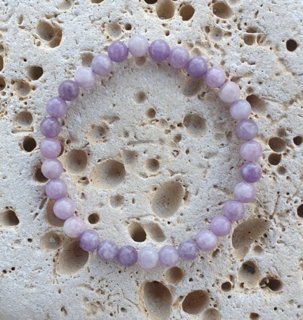 bracelet boule 6mm lepidolite