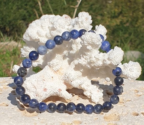 bracelet boule 6mm sodalite