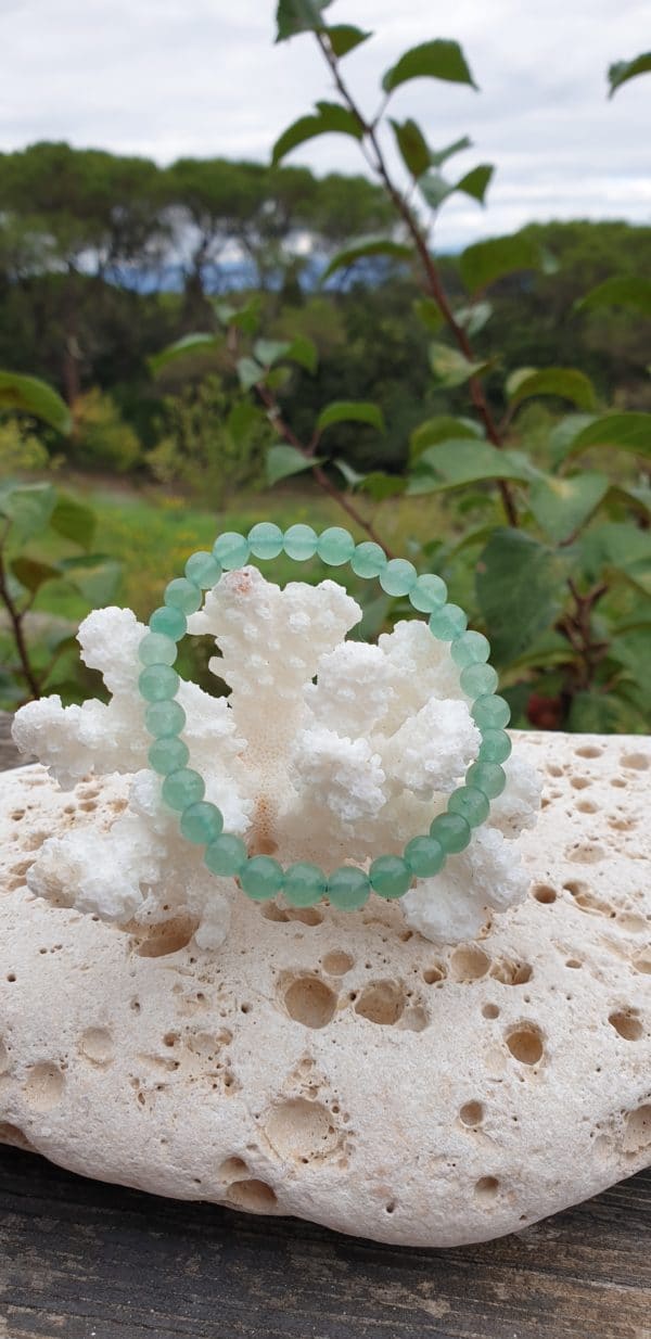 bracelet boule 6mm aventurine