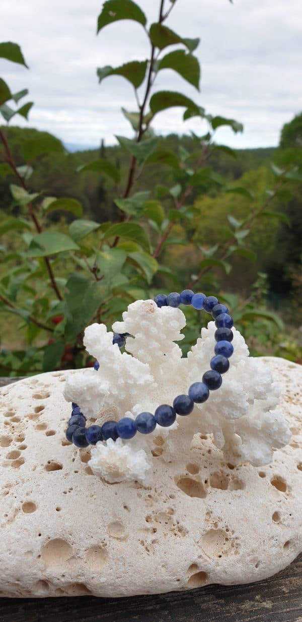 bracelet boule 6mm sodalite