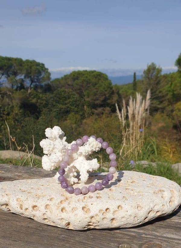 bracelet boule 8mm lepidolite