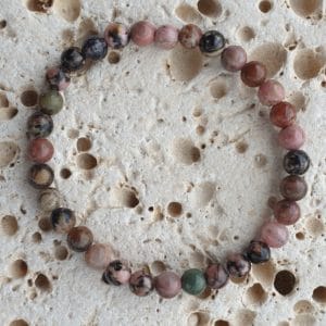 bracelet boule rhodonite madagascar 6 mm