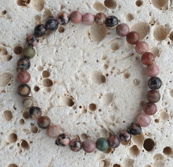 bracelet boule rhodonite madagascar 6 mm