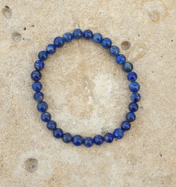 bracelet boule 6mm lapis lazuli