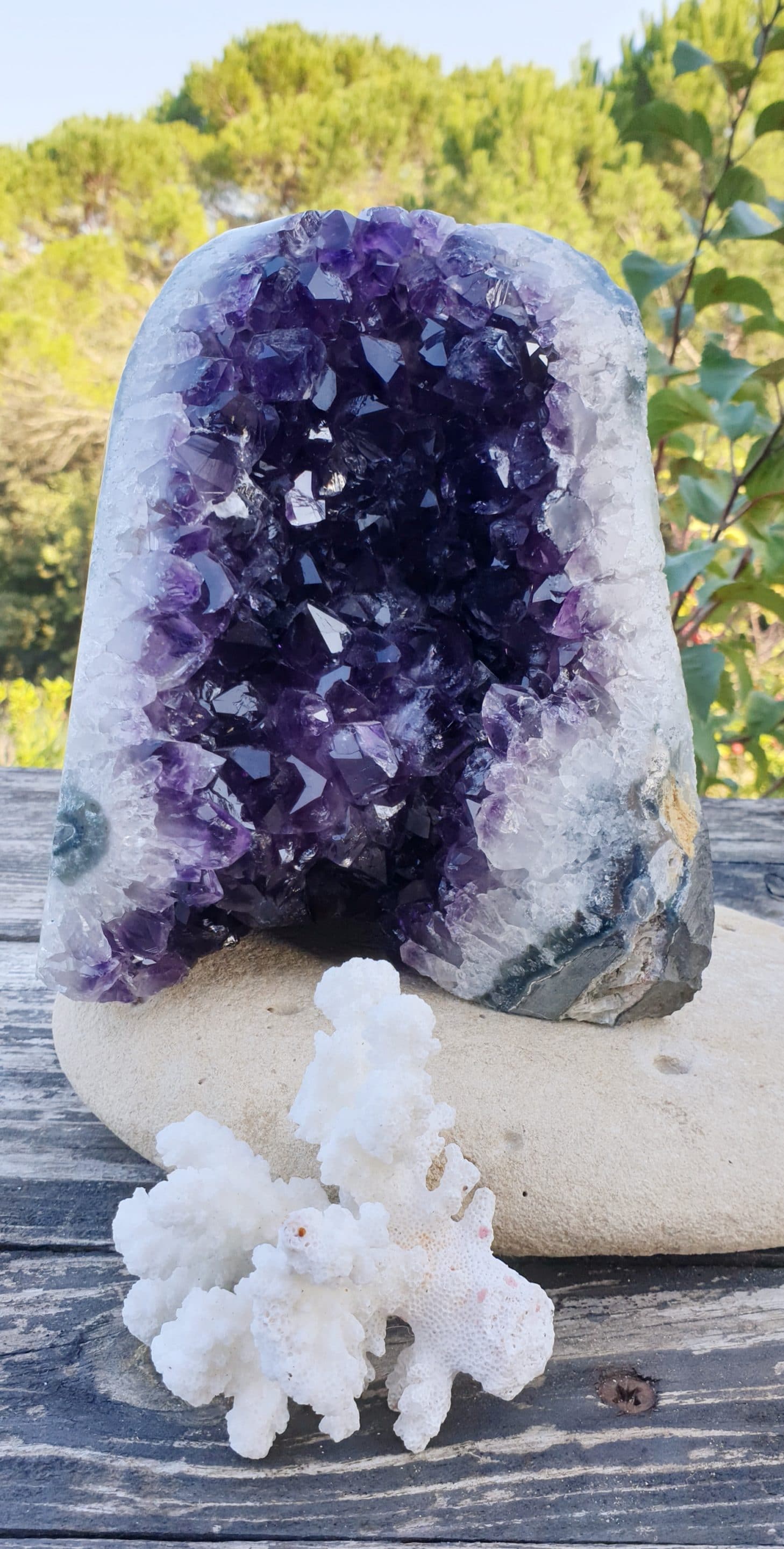 geode amethyste uruguay h17cm