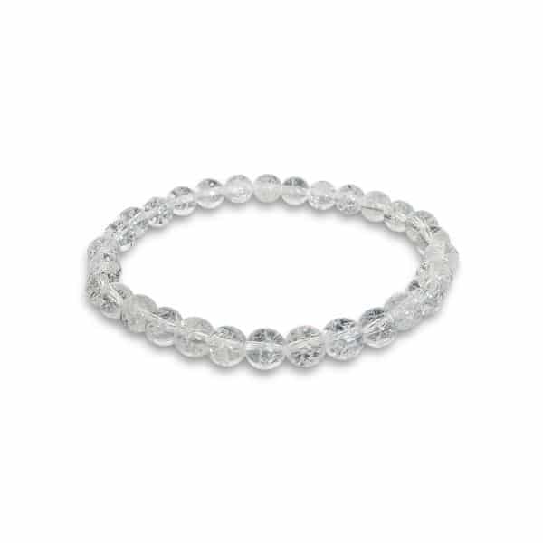 bracelet 6mm cristal de roche crack