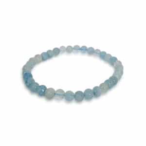 bracelet 6mm aigue marine