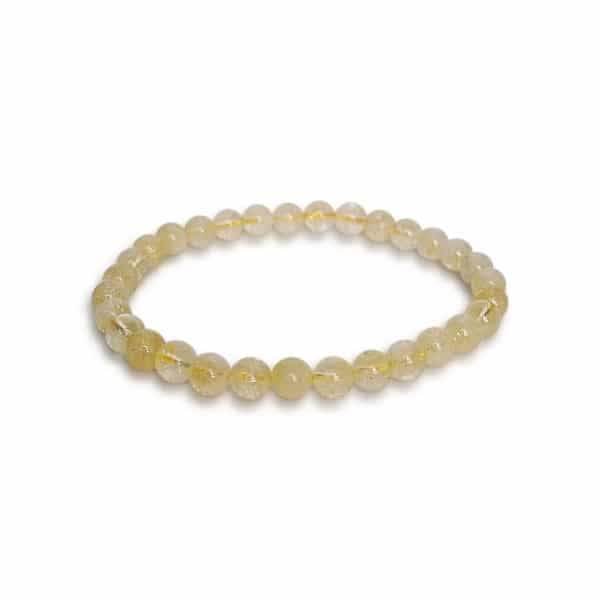 bracelet 6mm citrine chauffee