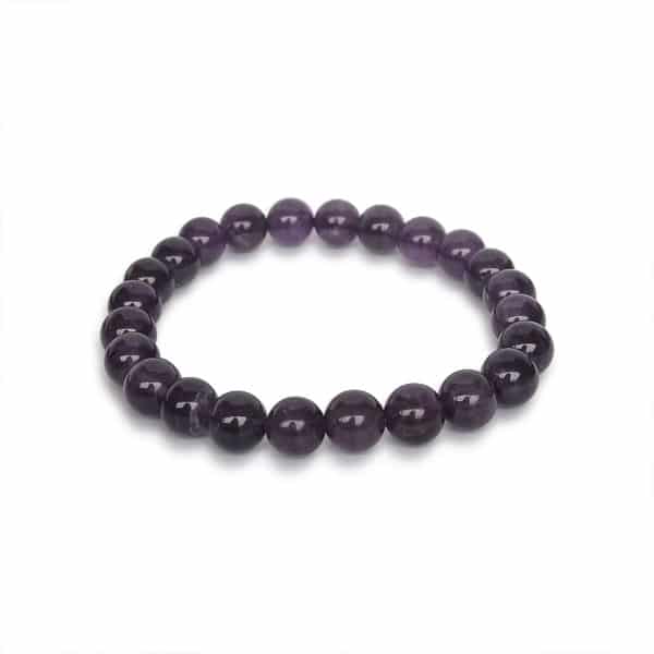 bracelet 8mm amethyste uruguay