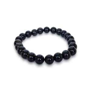 bracelet 8mm obsidienne oeil celeste