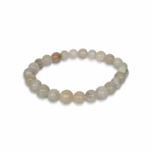 bracelet 8mm pierre de lune beige