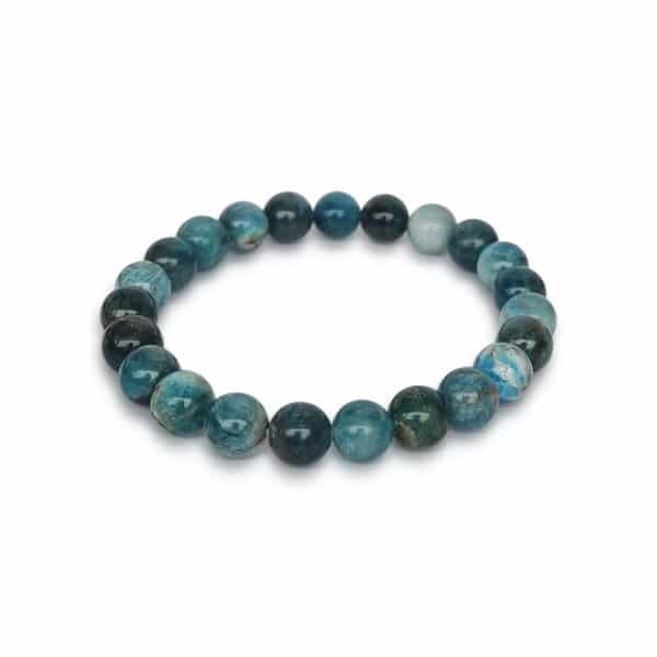 bracelet 8mm apatite bleue ab