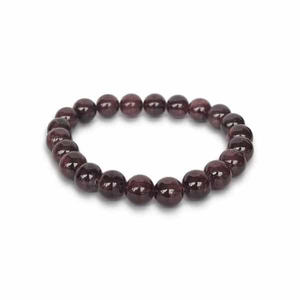 bracelet 8mm grenat almandin