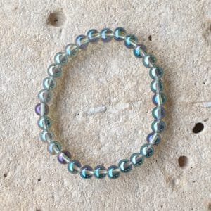 bracelet boule 6mm aqua aura